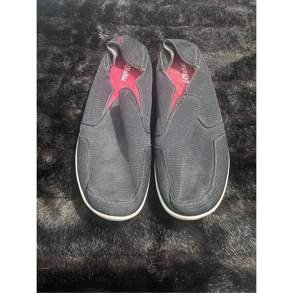 Olukai Nohea Mesh Slip On Shoes Black Red Lightweight Men's‎ 13 M